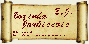 Božinka Jankićević vizit kartica